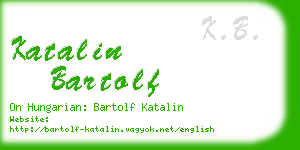 katalin bartolf business card